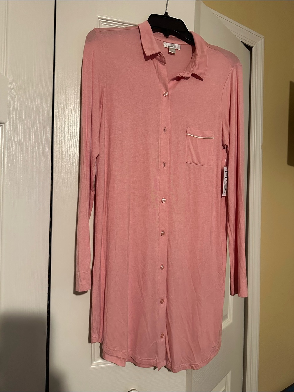 Nordstrom Dusty Pink Long Sleeve Tunic Button-Up